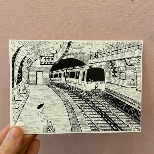 Carte postale paris - Métro