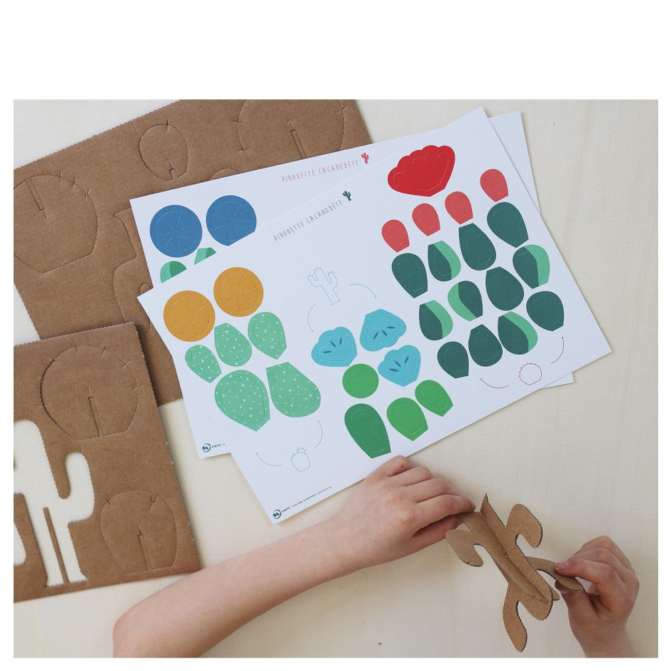 Kit loisir créatif - Mes cactus colorés Pirouette Cacahouète